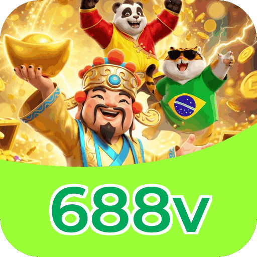 Interface do aplicativo 688v mostrando jogos disponíveis no iOS e Android